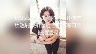 长裙高颜值妹子啪啪，开档肉丝翘屁股扣逼近距离特写口交抽插猛操