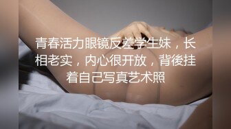 青春活力眼镜反差学生妹，长相老实，内心很开放，背後挂着自己写真艺术照